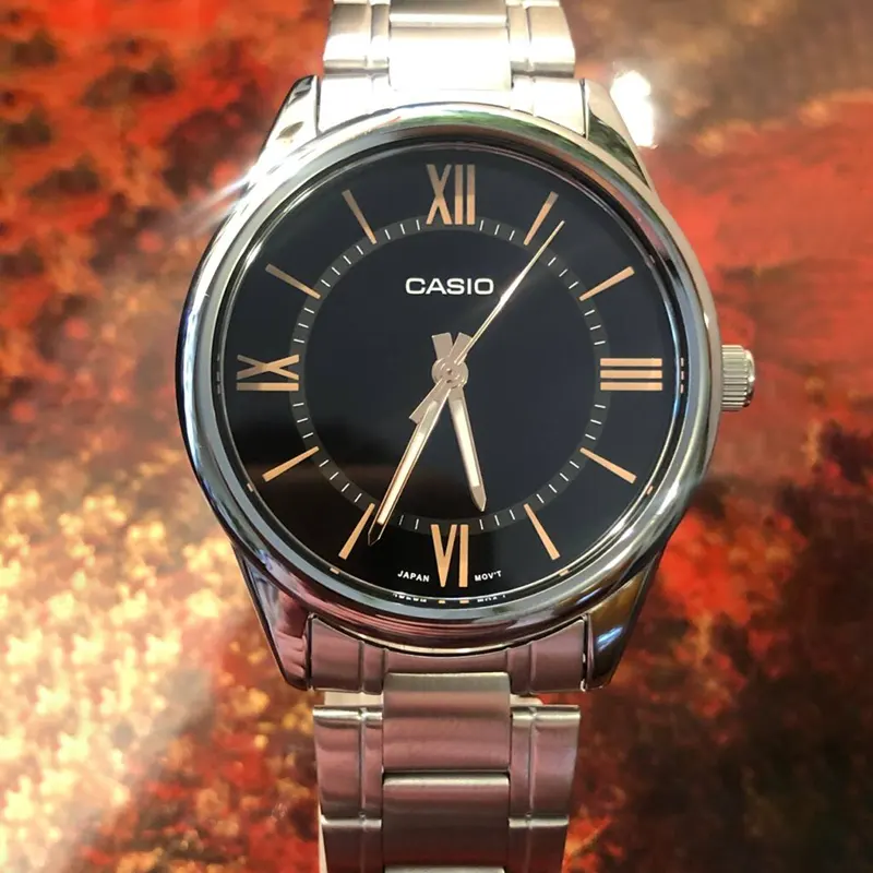 Casio Enticer Black Dial Triple-fold Men's Watch- MTP-V005D-1B5